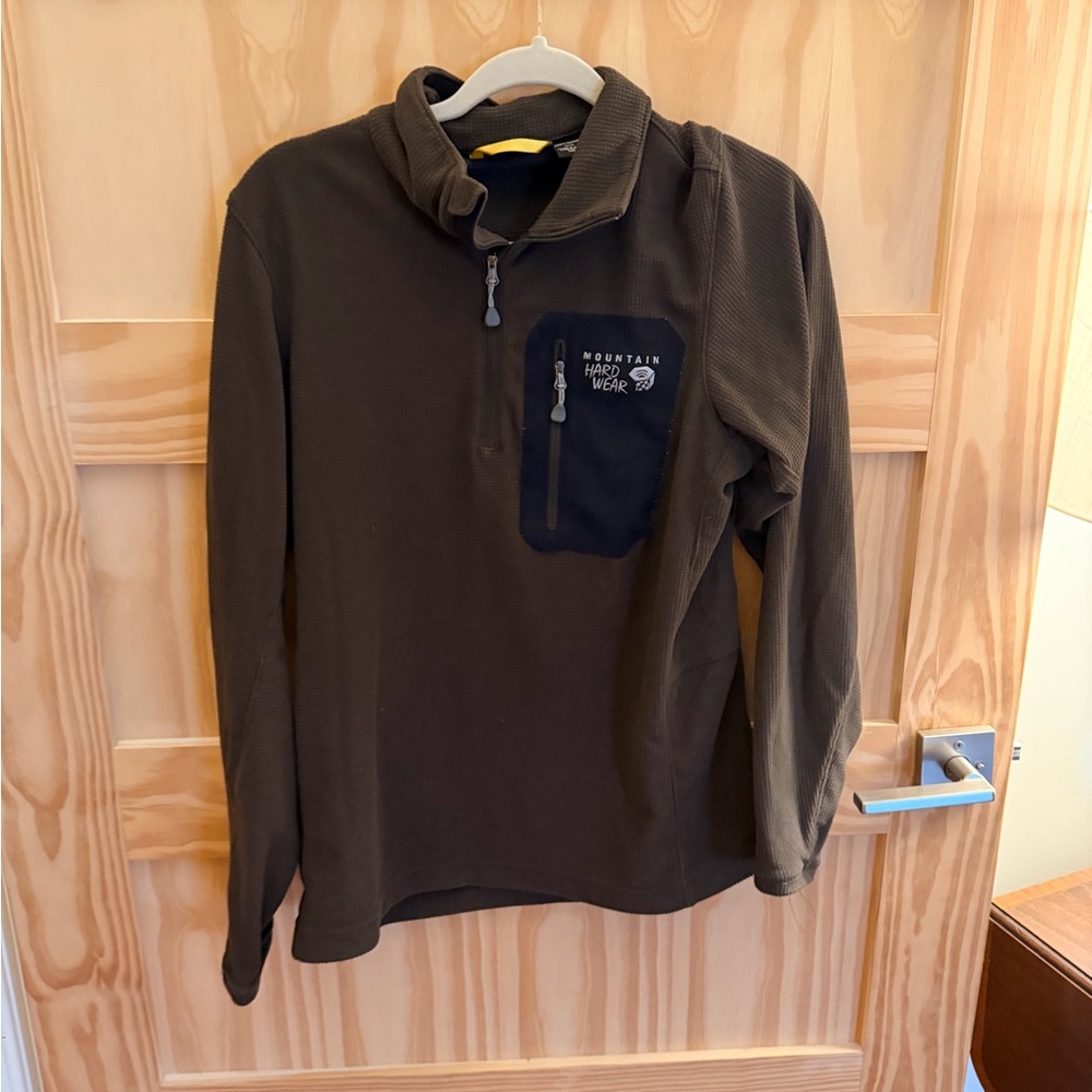 Mountain Hardwear Dark Brown Fleece Half Zip Jacket